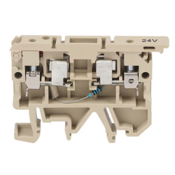 JASK1 LD EN GRAY 24V   Clema porta fusible, 24 vdc, gris para JSAK
