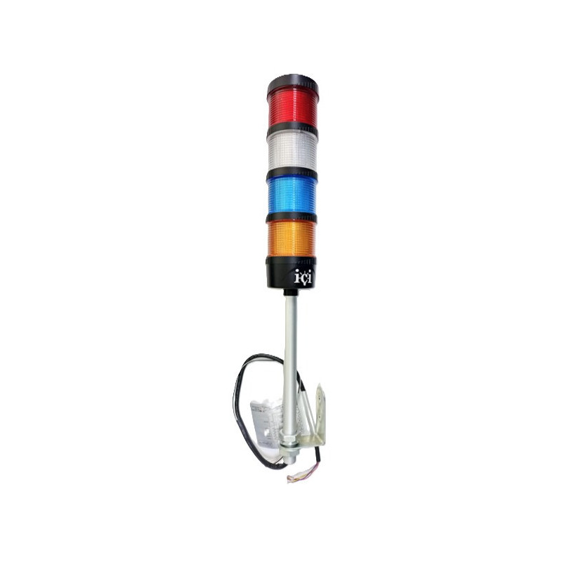 TL70-RWBY-FBWMC-120VCA  Torreta de luz 4 colores, rojo-blanco-azul-amarillo, buzzer, 120VCA, flashing
