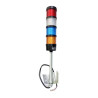 TL70-RWBY-FBWMC-120VCA  Torreta de luz 4 colores, rojo-blanco-azul-amarillo, buzzer, 120VCA, flashing