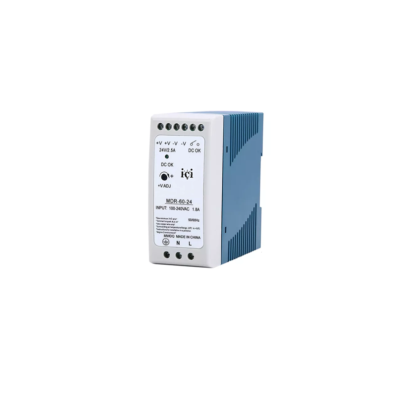 MDR-60-24    Fuente de poder 24 VCD, 2.5 A, 60 watts, montaje riel din.