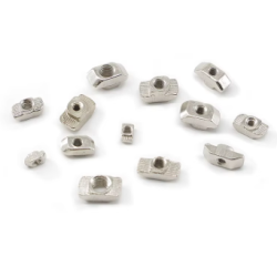 PAN5077  Tuerca M8 con brida de acero, usada con T-BOLT para perfil de aluminio