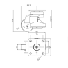 PAC100F   Rueda niveladora ajustable con bloqueo y montaje tipo brida, 750kg
