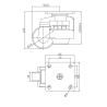 PAC120K   Adjustable leveling wheel with lock and flange mounting, 1000kg elephant foot