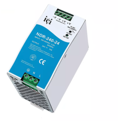 NDR-120-24    Power supply 24 VCD, 10 A, 240 watts, riel din mounting
