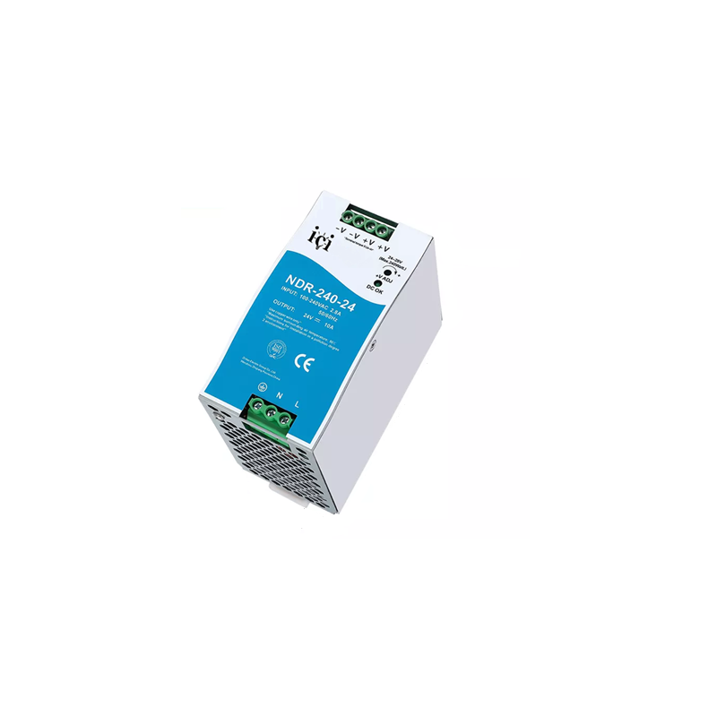 NDR-120-24    Power supply 24 VCD, 10 A, 240 watts, riel din mounting