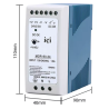 MDR-60-24    Fuente de poder 24 VCD, 2.5 A, 60 watts, montaje riel din.