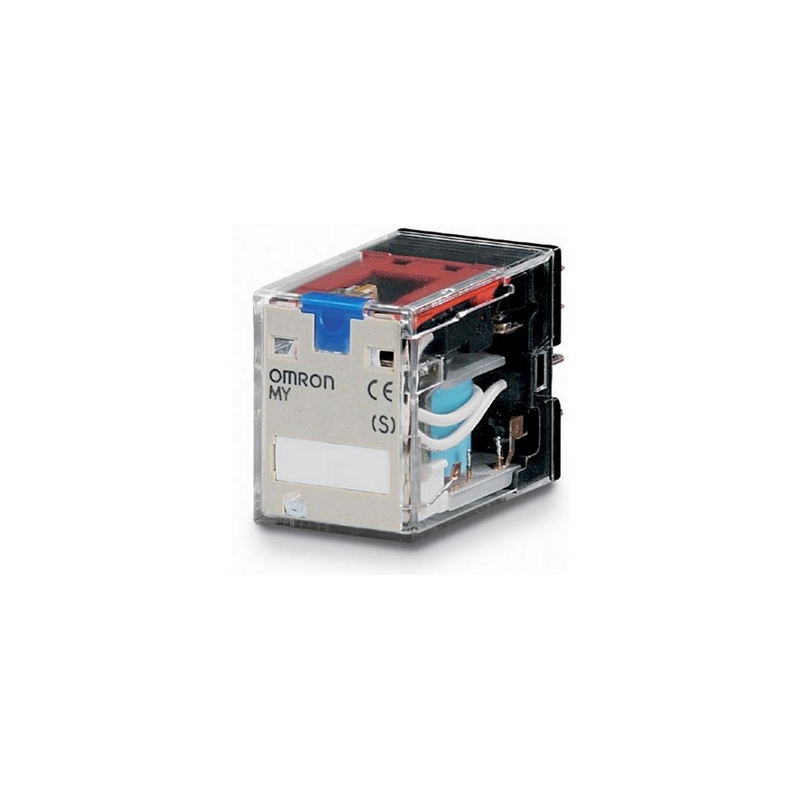 MY4IN DC24(S) Relé de potencia miniatura, 4 polos, contacto simple, terminales enchufables