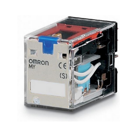 MY4IN DC24(S) Relé de potencia miniatura, 4 polos, contacto simple, terminales enchufables