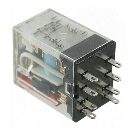 MY2N-D2 DC24(S) Relé de potencia miniatura, bipolar, de un solo contacto, con terminales enchufables