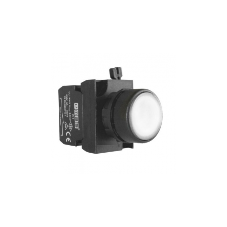 CP100DB  White momentary plastic Push button, 1 N.O. contact