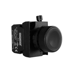 CP100DH  Black momentary plastic Push button, 1 N.O. contact