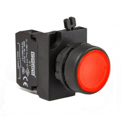 CP100DK  Red momentary plastic Push button, 1 N.O. contact