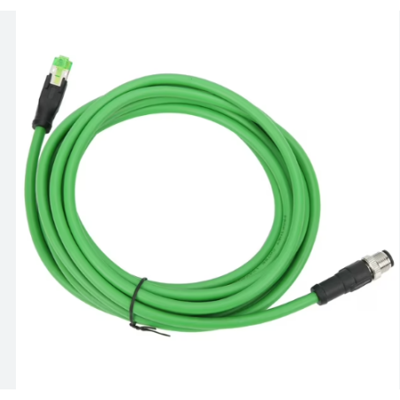 Conector macho M12, 4 pines, ARJ45, longitud de 5 metros