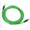 Conector macho M12, 4 pines, ARJ45, longitud de 5 metros