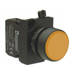 CP100DS  Yellow momentary plastic Push button, 1 N.O. contact