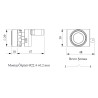 CM100DB  White momentary metallic Push button, 1 N.O. contact