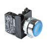 CM100DM  Blue momentary metallic Push button, 1 N.O. contact