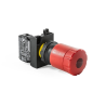 CP200ES30    Paro de emergencia plastico, +1 N.C, presionar-jalar para desenclavar, opcion indicador rojo