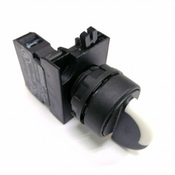 CP100S20   plastic selector, 2 positions,+1 contact NO stay put