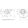 CP100S21   plastic selector, 2 positions,+1 contact NO spring return