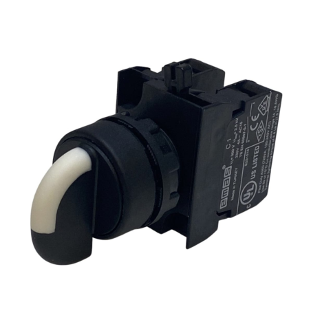 CP101S32   Selector plastico 3 posiciones,+2 contactos NA  regreso por resorte