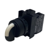 CP101S32   Selector plastico 3 posiciones,+2 contactos NA  regreso por resorte