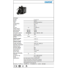 CP101S32   Selector plastico 3 posiciones,+2 contactos NA  regreso por resorte