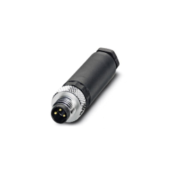 CDCM-M8R3P M8 male field connector, straight 3 pins