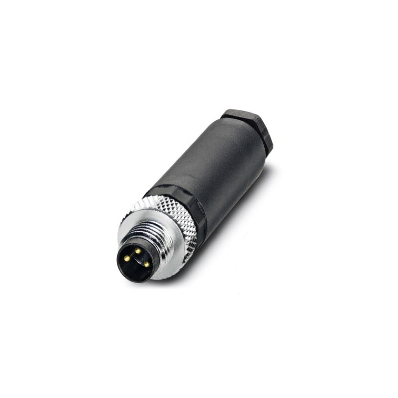 CDCM-M8R3P M8 male field connector, straight 3 pins