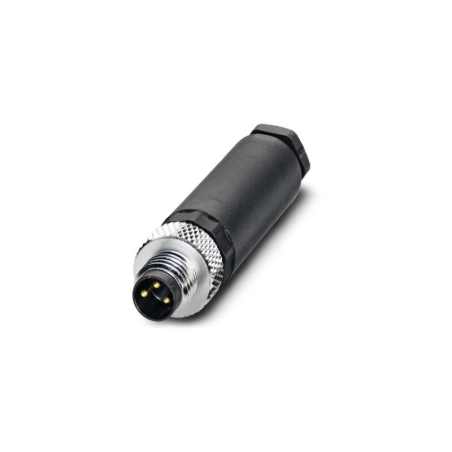 CDCM-M8R3P M8 male field connector, straight 3 pins