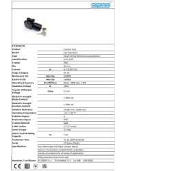 CP101AC30   Selector plastico 3 posiciones con llave , +2 contactos NA  enclavados