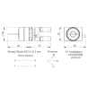 CP102AC30   plastic selector, 3 positions with key, +1 contact NO stay put, +1 contact NC, stay put