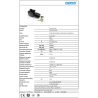 CP101AA31   plastic selector, 3 positions with key, +1 contact NO stay put, +1 contact NO spring return