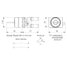 CP101AA31   plastic selector, 3 positions with key, +1 contact NO stay put, +1 contact NO spring return