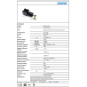 CP102AA31   Selector plastico 3 posiciones con llave, 1 NA +1 NC, 1 enclavado y 1 regreso por resorte