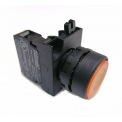 CP100FS  Yellow stay put plastic Push button, 1 N.O. contact