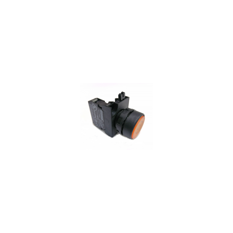 CP100FS  Yellow stay put plastic Push button, 1 N.O. contact