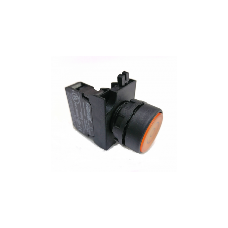 CP100FS  Yellow stay put plastic Push button, 1 N.O. contact