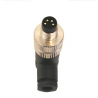 CDCM-M8A4P    Conector armable macho M8, en ángulo 4 pines