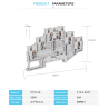 JPT 2.5-3L   Push-in terminal block, triple level, L103/H56.4/W5.2