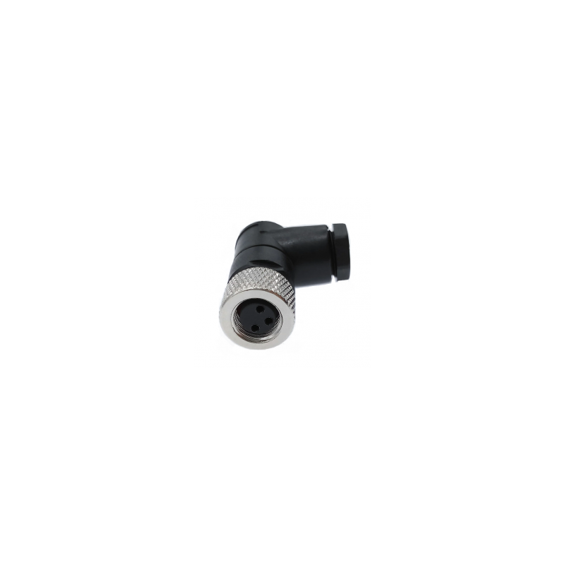 CDCH-M8A3P    M8 female field connector, angled 3 pins