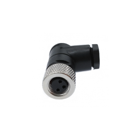 CDCH-M8A3P    M8 female field connector, angled 3 pins