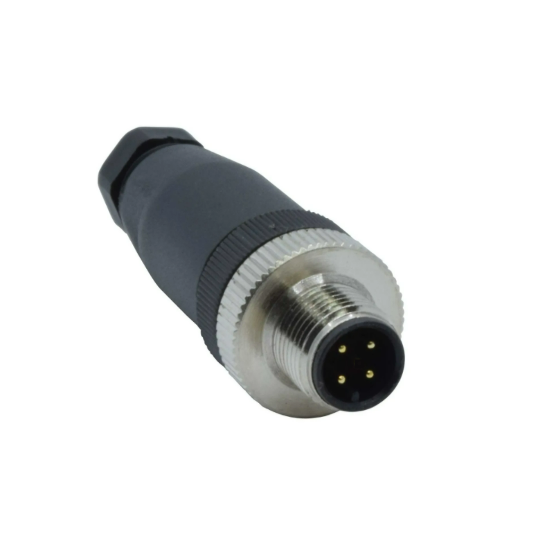 CDCM-M12R4P    M12 male field connector, straight 4 pins, PG9