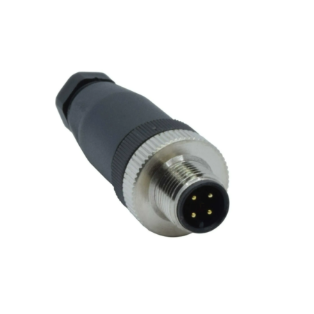 CDCM-M12R4P    M12 male field connector, straight 4 pins, PG9