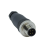 CDCM-M12R4P    M12 male field connector, straight 4 pins, PG9