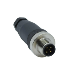 CDCM-M12R5P    M12 male field connector, straight 5 pins, PG9