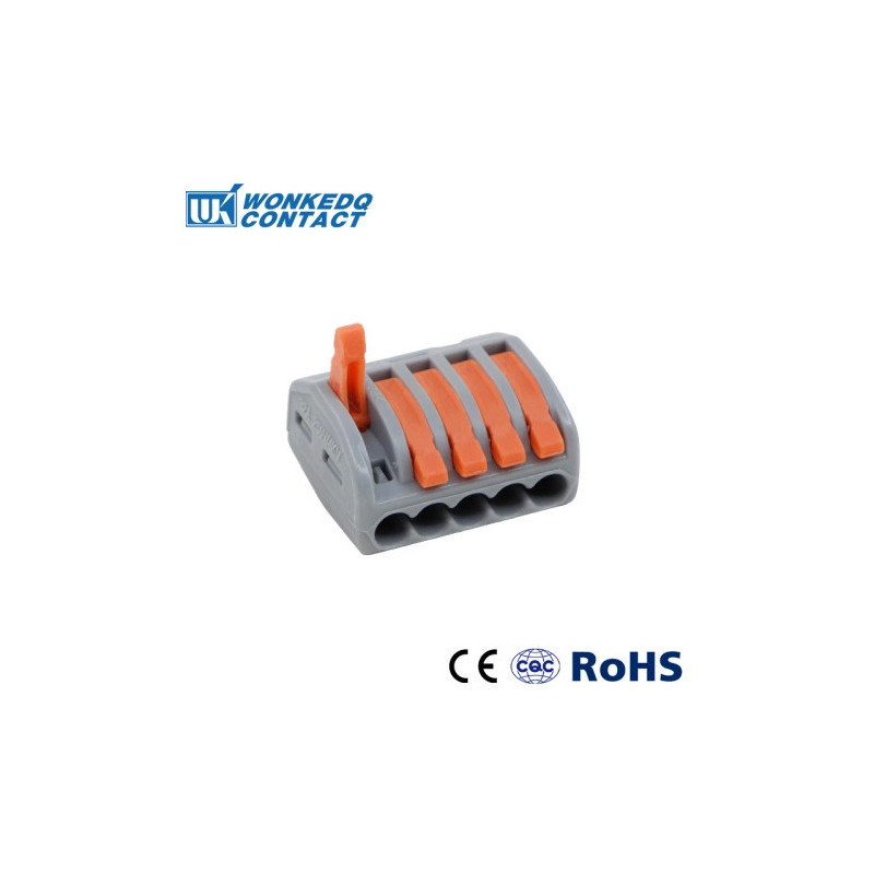 222-415   Conector de palanca para union 5 pins, 2.5mm²