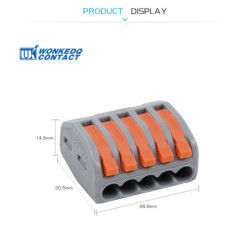 222-415   Conector de palanca para union 5 pins, 2.5mm²