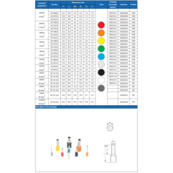 VE4009-B BLUE Bronze ferrules, blue, 4.0mm², bag of 1000 pcs