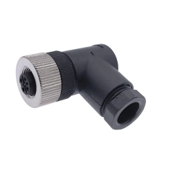 CDCH-M12A4P    M12 female field connector, angled 4 pins, PG9